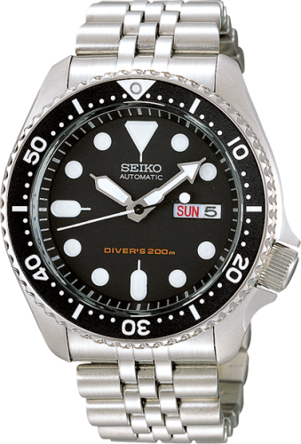 Seiko SKX007 Black / Stainless Steel